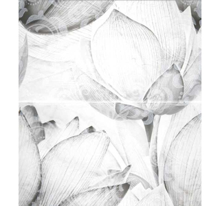 Панно Каррарский Мрамор цветы 1609-0019 45*50 (из 2-хшт)