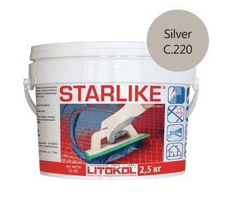 Затирка д/швов Starlike С220 Silver 2,5 кг Литохром