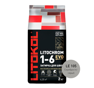 Затирка д/швов EVO LE 105 серебристо-серый 2 кг Литохром