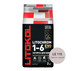 Затирка д/швов EVO LE 115 светло-серый 2 кг Литохром