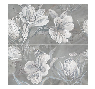 Панно Opale Grey Flower 630х630