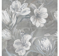 Панно Opale Grey Flower 63x63